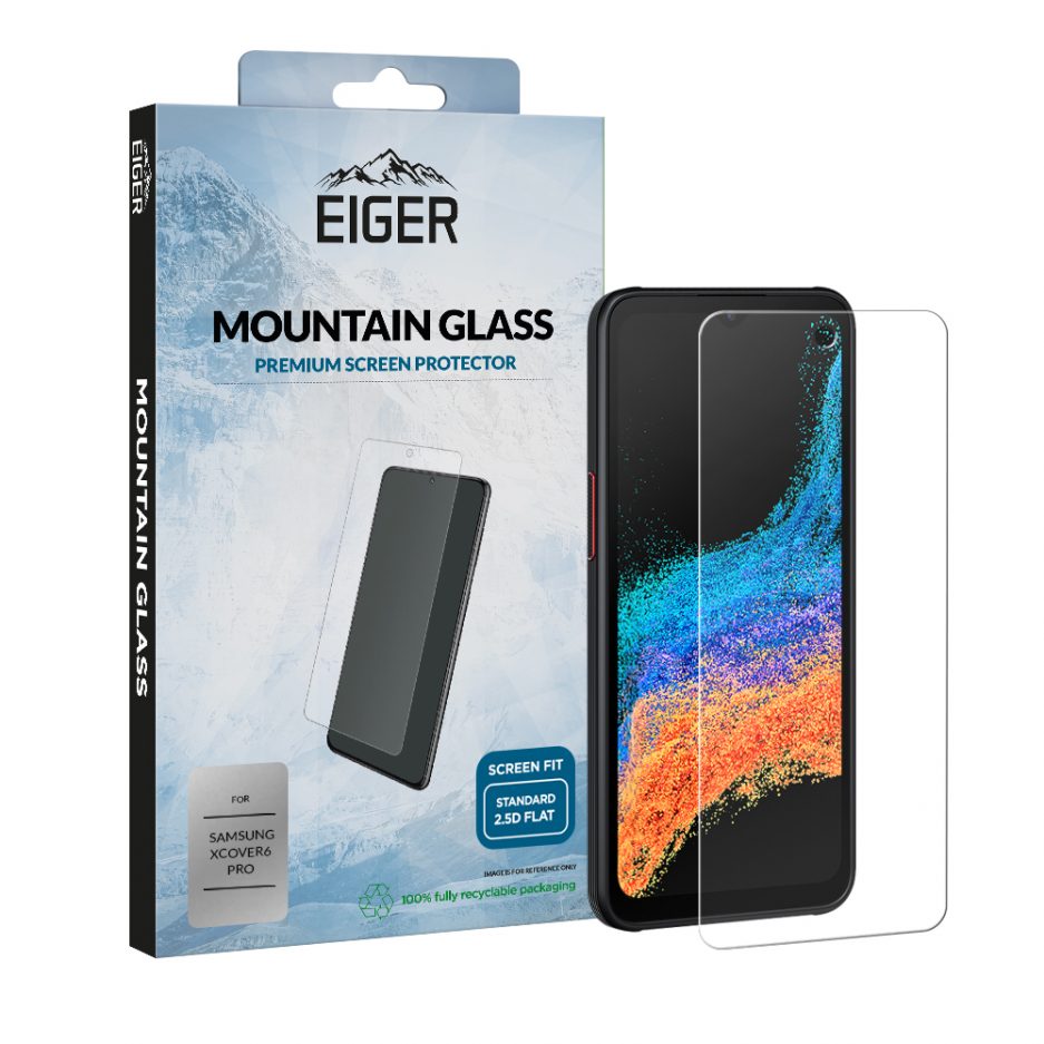 Eiger Mountain Glass Screen Protector 2.5D for Samsung Galaxy Xcover6 Pro in Clear / Transparent