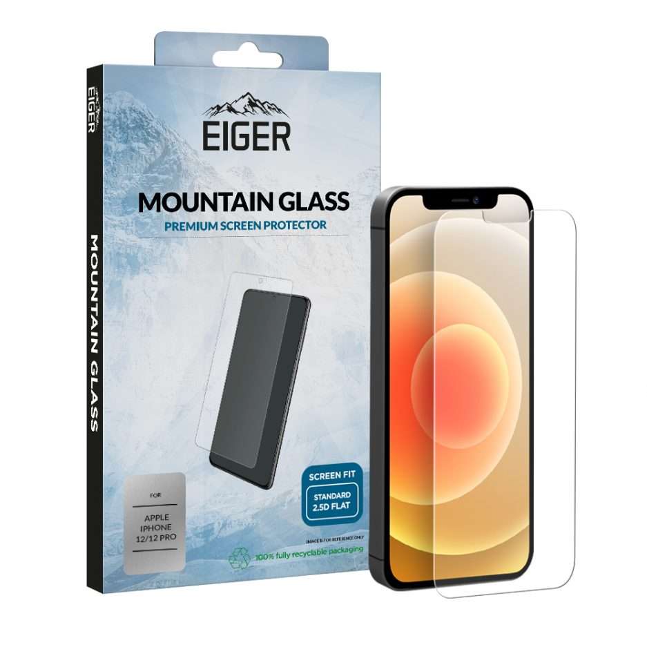Eiger Mountain Glass Screen Protector 2.5D for Apple iPhone 12 / 12 Pro in Clear