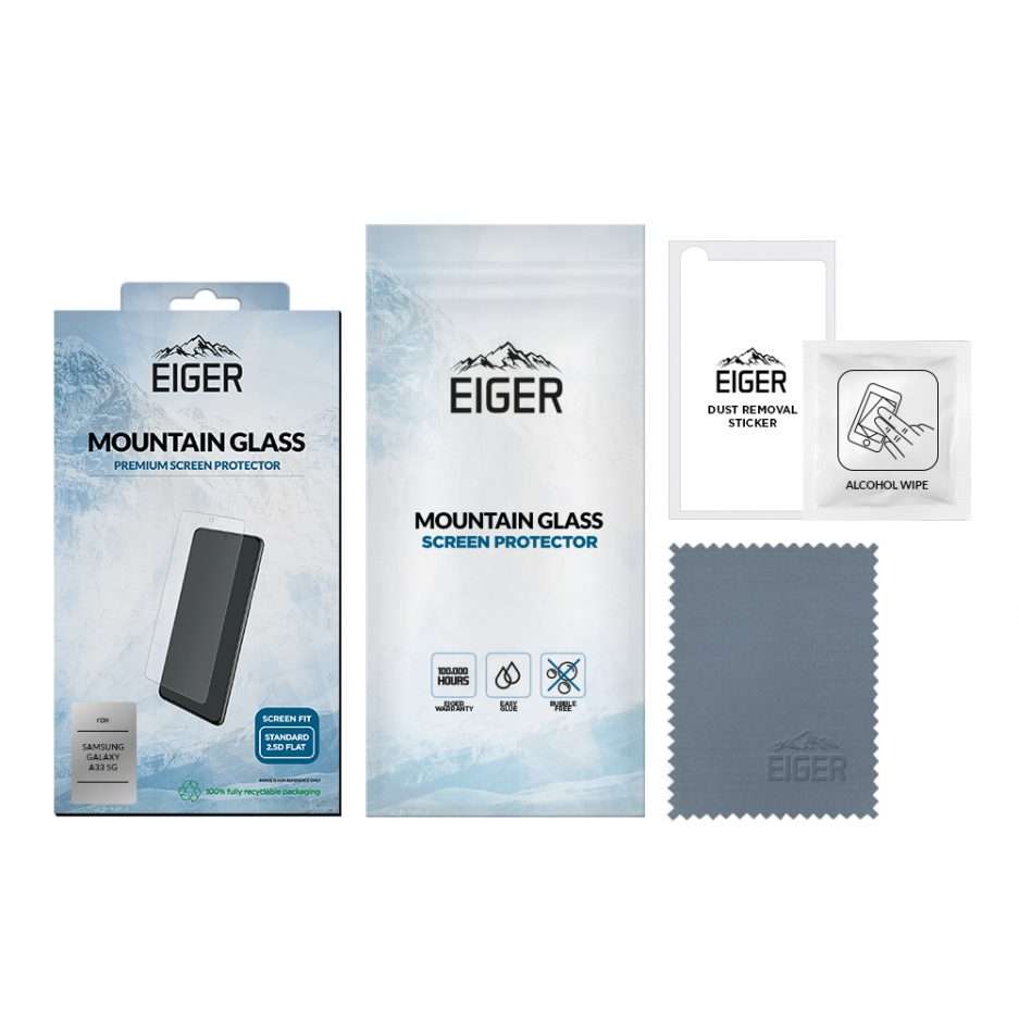 Eiger Mountain Glass 2.5D Screen Protector for Samsung Galaxy A33 5G in Clear