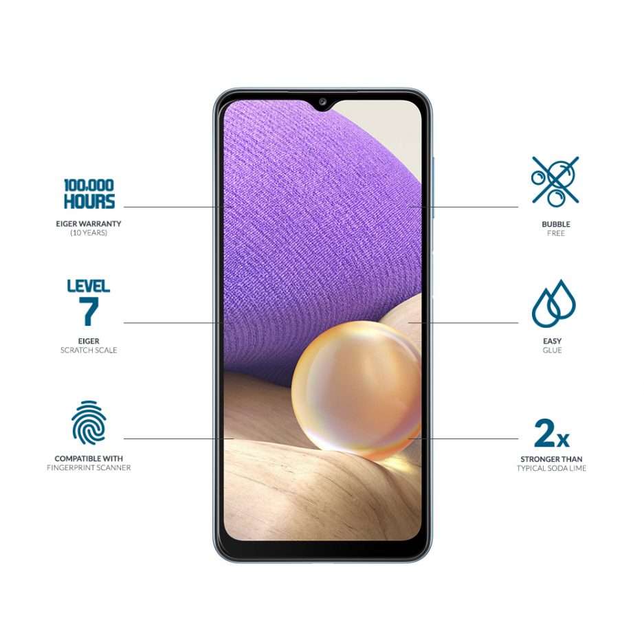 Eiger Mountain Glass 2.5D Screen Protector for Samsung Galaxy A32 5G / A13 5G / A04s / A04 in Clear
